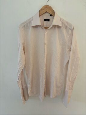 Hugo Boss - Pale Pink Mens Dress Shirt - Sz. 41/16 Shirt (Large), French Cuffs